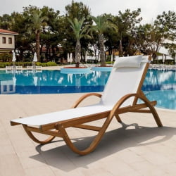 Шезлонг-лежак Мальта АФМ-511C Вхите / AFM-511C White