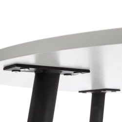 Круглый стол УРАНУС ЛДСП/металл, 90кс90кс77 см, Белый/Черный / URANUS 90x90x77