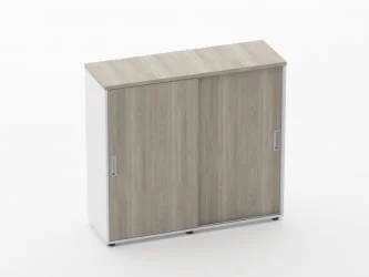 Тумба-купе высокая для рабочего модуля Дека 9.03.125 Дуб Сантана светлый/Белый / Deka