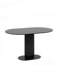 Стол овальный обеденный Мйстерй 130*80 черный / Mystery