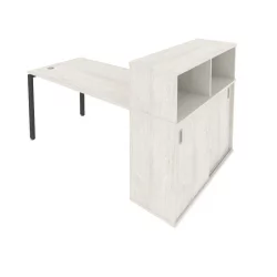 Рабочая станция с опорным шкафом-купе Метал Сйстем Б.РС-СШК-3.3 Наварра/Антрацит / Metal System