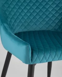 Стул мягкий Ститч велюр (Темно-бирюзовый)