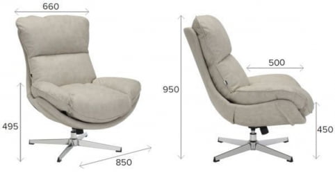 Кресло-реклайнер Еверпроф Манго Ткань Темно-серый / Everprof Mango