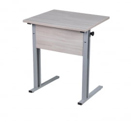 Парта одноместная рост 6 прямые углы Ясень Шимо светлый/Металл Серый
