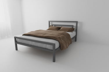 Металлическая кровать &куот;Куба&куот; Цвет фасада: Серый; Цвет корпуса: Серый; Материал фасада: Металл; Размер: 1800х2000 мм; Спальное место: 1800х2000 мм / "Куба"