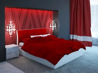 Кровать Висконти Красный\Белый / Visconti