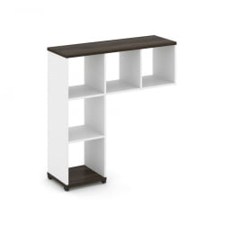 Надставка на стол низкая без наполнения CОНCЕПТ CН.НН-001 Дуб Мали Белый бриллиант Черный металл / CONCEPT CN.NN-001