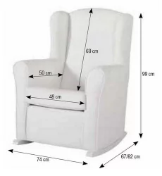 Детское кресло Микуна Винг/Нанни вхите/вхите искусственная кожа / Micuna Wing/Nanny white/white