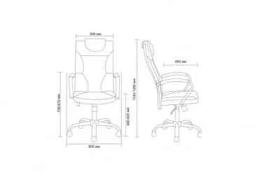 Кресло для руководителя АВ 134 Черное Синее / AV