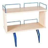 Полка задняя двухъярусная к столу Полка_зз 1/750 (Полка_зз 7/750) Клен Синий / Polka_zz (Polka_zz