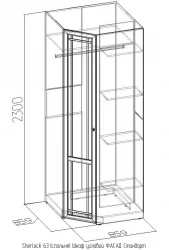Фасад углового шкафа Стандарт Шерлоcк 63 Дуб Сонома (спальня)_65607 / Sherlock