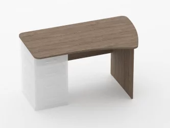 Стол эргономичный под встроенную тумбу Глассй 1.121.14Пр Дуб Верцаска / Glassy