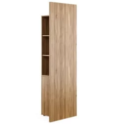 Шкаф-стеллаж с подсветкой СОЛ29750103 Орех / SOL29750103