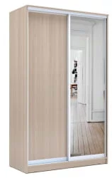 Двустворчатый гардеробный шкаф Хит-24-14-15 Ясень шимо светлый