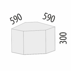 Антресоль угловая (лев/прав) Дакота 103.108