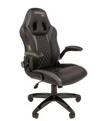 Кресло геймерское CХАИРМАН ДРАЙВ (ГАМЕ) 15 Черный Серый / CHAIRMAN (GAME)