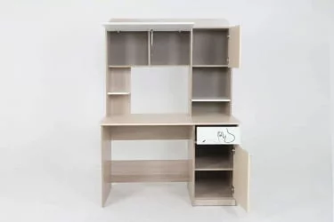 Стол компьютерный Котофей Ясень шимо светлый Вайс Белый