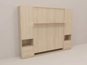 Кровать-трансформер Смарт 1 Ш+К+Ш 1400 Дуб молочный