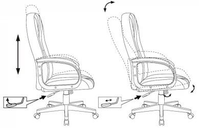 Кресло руководителя Бюрократ Т-898/414-БРОВН Коричневый 38-414 / T-898/414-BROWN