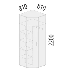 Белый шкаф Аляска 501.03