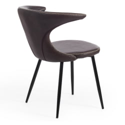 Стул ФЛАИР (мод. 9020) экокожа/металл, 60 х 56 х 78 см , коричневый 1/черный / FLAIR (mod.