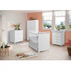 Детский комод Микуна Оcситане Б-1866 Вхите Грей Старс / Micuna Occitane B-1866 White Grey Stars