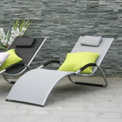 Шезлонг-лежак ГРАЦИЯ МC-3039ГC Грей / MC-3039GC Grey