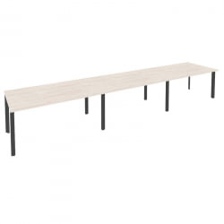 Стол переговорный (3 столешницы) ОНИКС О.МП-ПРГ-3.4 Денвер Светлый/Антрацит / ONIX O.MP-PRG-3.4