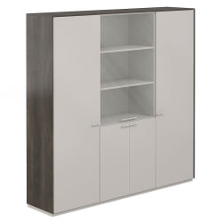 Шкаф высокий тройной с отделением для одежды Атлас НЗ-0313+НЗ-0331+НЗ-0313.БТ.ГС Бренсон Трюфель Серый камень / Atlas NZ-0313+NZ-0331+NZ-0313.BT.GS