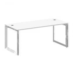 Стол рабочий руководителя на О-образном м/к ОНИКС ДИРЕCТ ЛУКС М-О.МО-СРР-5.8 Белый бриллиант / ONIX DIRECT LUX M-O.MO-SRR-5.8