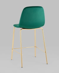 Стул полубарный Валенсия СН велюр Зеленый золотые ножки / SN