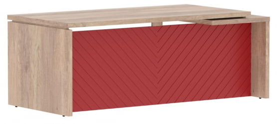 Стол руководителя левый Торр ЛУКС ТЛCТ 209 Л Дуб Каньон Красный / Torr LUX TLCT L