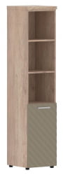 Шкаф колонка с глухой малой дверью и топом (правый) Торр ЛУКС ТЛХC 42.5 Р Дуб Каньон Капучино / Torr LUX TLHC R