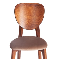 Стул ДИАМАНТЕ мягкое сидение бук, 42кс42кс85см, коричневый, ткань Тенерифе Моcко / DIAMANTE 42x42x85см, Tenerife Mocco