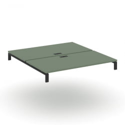 Двойной стол надставка на две опорные тумбы CОНCЕПТ CН.ДСН-007 Дуб Кобо Черный / CONCEPT CN.DSN-007