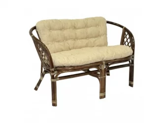 Диван Багама 2х местный, подушки светлые Бахама7 венге матовый / Bahama7