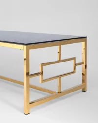 Журнальный стол БРУКЛИН 120кс60 Золото стекло смоке / 120x60 smoke
