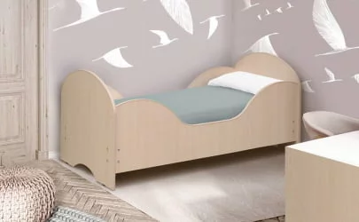 Кровать детская Малышка №6 700*1400 Вишня Оксфорд