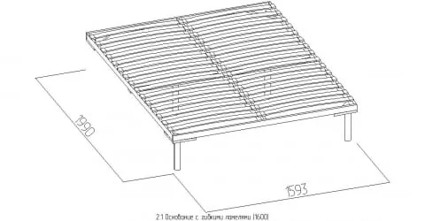 Ортопедические основания для кроватей 2.1 (1600) Дерево (спальня)