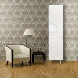 Поворотный шкаф в белом глянцевом стекле Драйв Шелф (правый) Венге