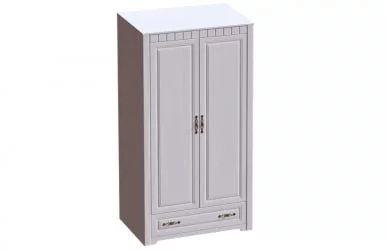 Шкаф 2-х дверный Прованс 01 Бодега белая Платина премиум