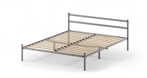 Полутороспальная кровать Метта 1200кс2000 Серая / 1200x2000