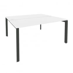 Рабочая станция на П-образном м/к ОНИКС О.МП-Д.РС-2.4.7 Белый Бриллиант/Антрацит / ONIX O.MP-D.RS-2.4.7