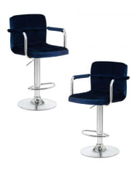 Стул барный ДОБРИН КРУГЕР АРМ (синий велюр (МДЖ9-117)) / DOBRIN KRUGER ARM (MJ9-117))