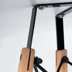 Круглый стол CИНДЙ НЕКСТ (мод. 70-80 МДФ) металл/мдф/бук, Д70х75см, белый/натуральный / CINDY NEXT (mod. MDF) D70х75см,