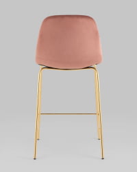 Стул полубарный Валенсия СН велюр Розовый золотые ножки / SN