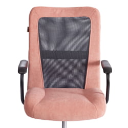 Кресло СТАФФ флок/ткань, розовый/серый, 137/В-12 / STAFF 137/W-12