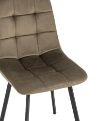 Комплект из двух стульев Чиллй велюр коричневый 2 шт. / Chilly