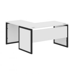 Стол письменный угловой правый КСТЕН-КП КСКПCТ 1415 Р Белый Антрацит / XTEN-QP XQPCT R