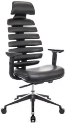 Эргономичное кресло Ерго Блаcк экокожа Черный / Ergo Black